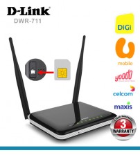 D-Link DWR 711 3G Direct SIM Wireless N300 Modem WiFi Router for DiGi U-mobile Yoodo Maxis Celcom